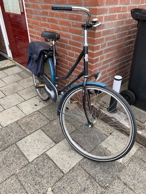 dames fiets, Fietsen en Brommers, Ophalen, Gebruikt, Terugtraprem, Overige merken