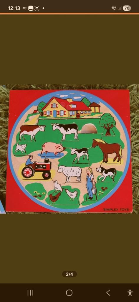 Simplex puzzel retro mist 1 stukje, Ophalen, Meer dan 50 stukjes, Gebruikt