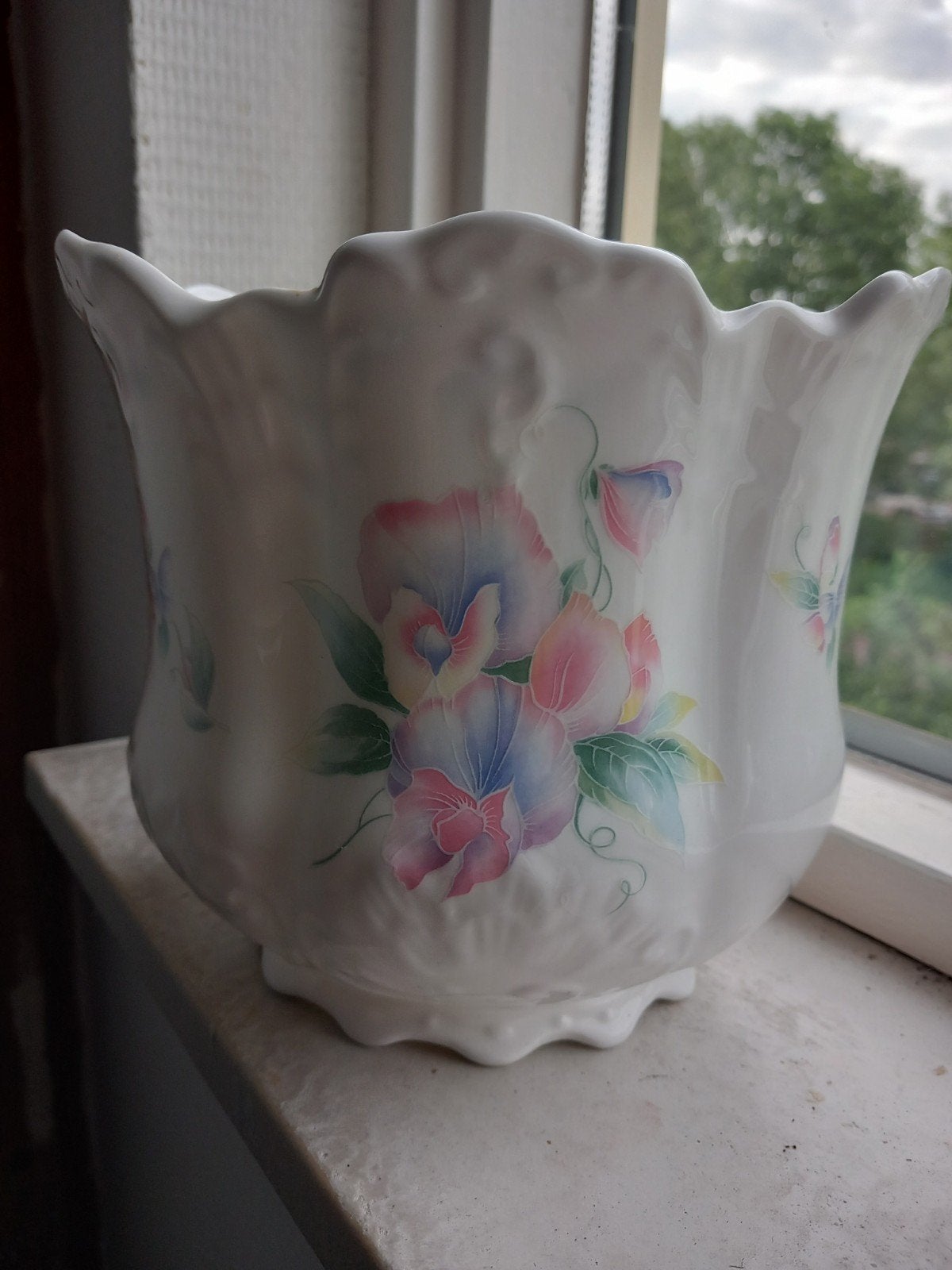 Aynsley bloempot porselein, Engels fabrikaat., Antiek en Kunst, Ophalen of Verzenden