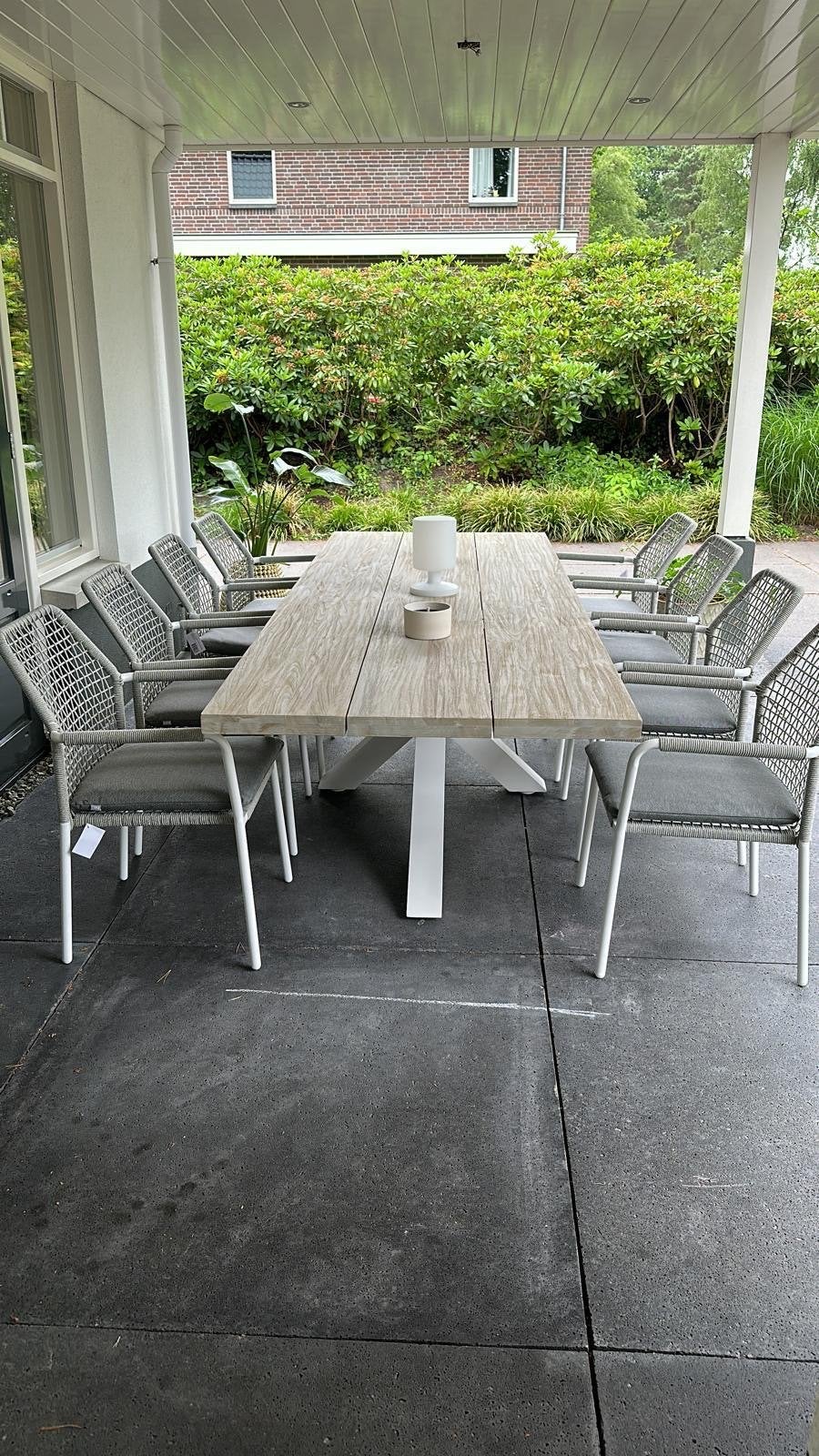 Life Outdoor Living Luxe tuinset met regenafstotende kussens, Tuin en Terras, Ophalen, Overige materialen, Eettafel, Tuinset