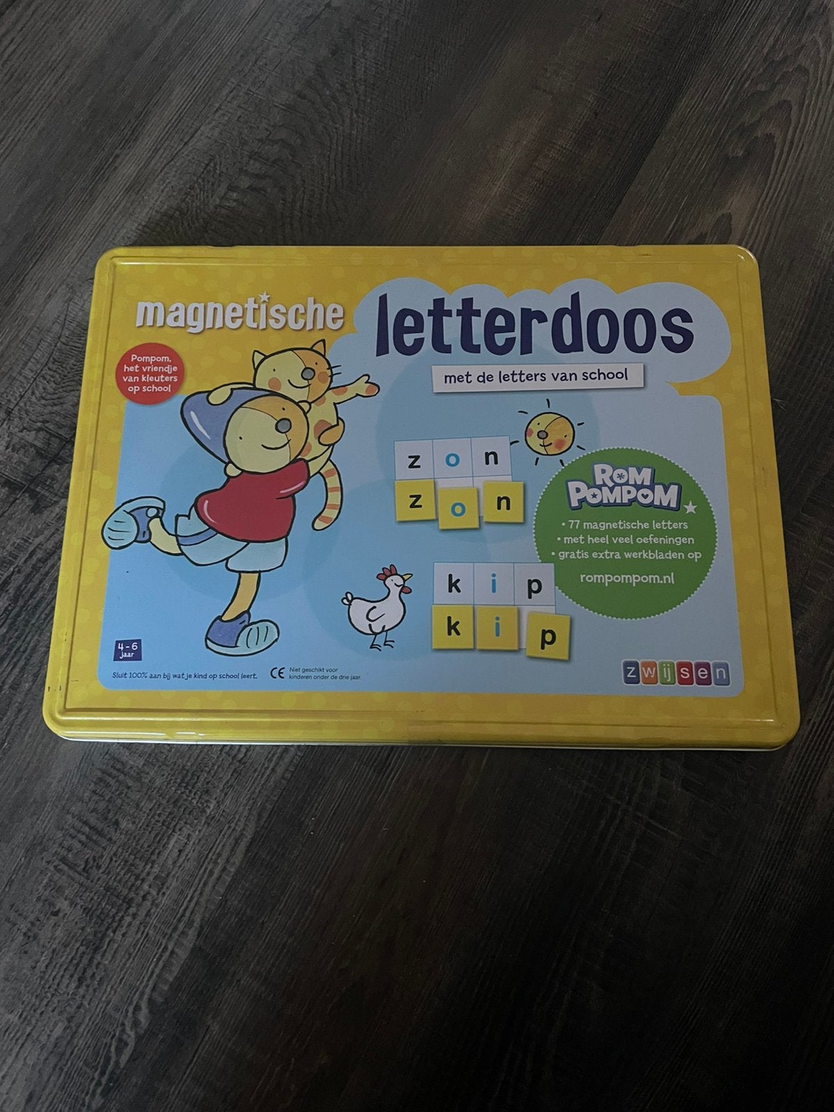 Zwijsen rompompom magnetische letterdoos, Kinderen en Baby's, Ophalen of Verzenden, Gebruikt