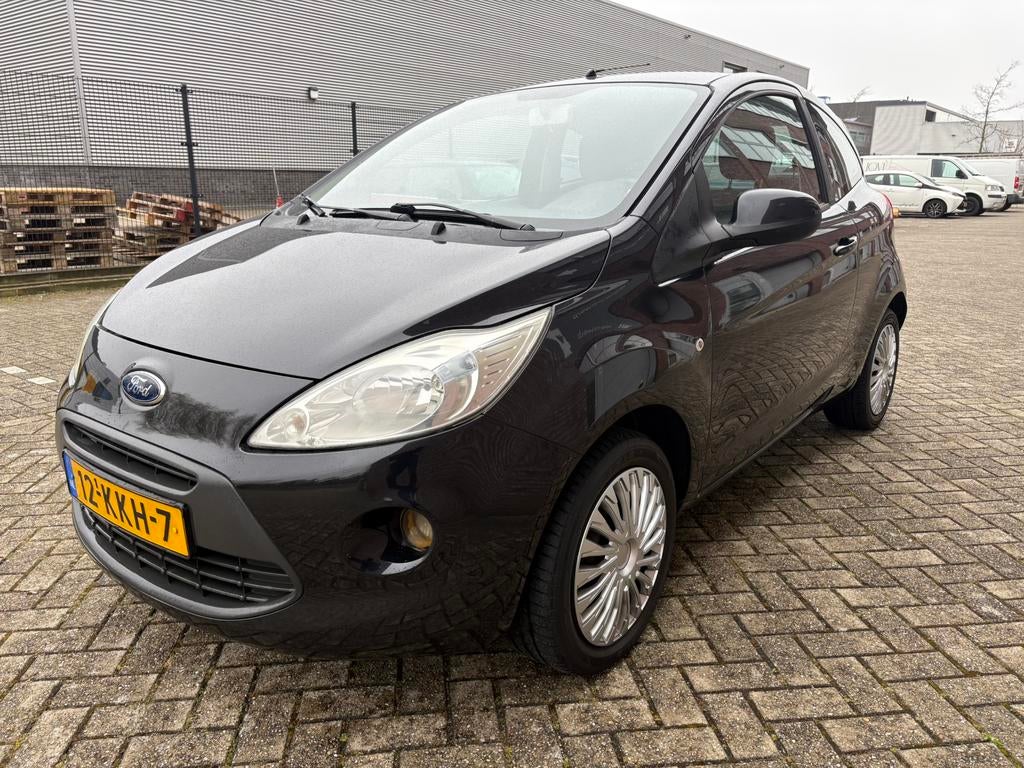 Ford Ka 1.2 51KW 2010 Zwart, Auto's, Voorwielaandrijving, 1242 cc, 4 cilinders, 4 stoelen