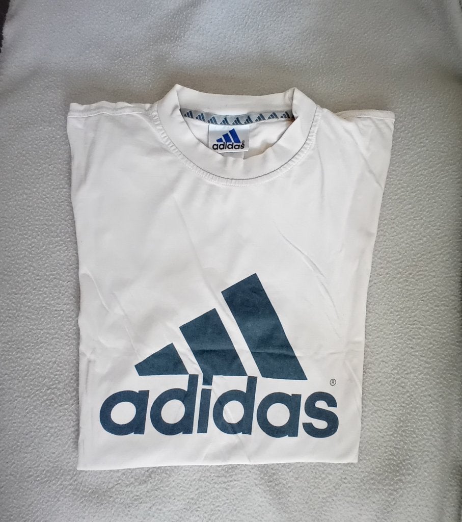 Vintage Adidas T-shirt, Maat 38/40 (M), Adidas, Beige, Ophalen of Verzenden