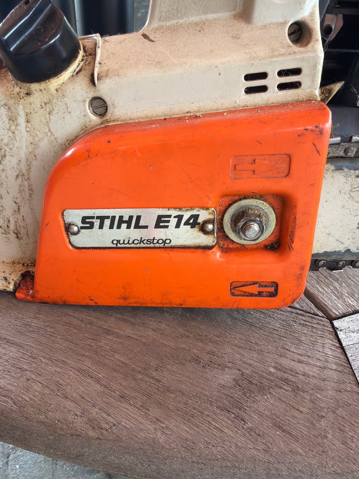 Stihl E14 Quickstop elektrische kettingzaag, Ophalen, Gebruikt, 30 t/m 39 mm