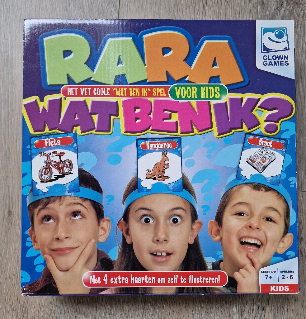 Clown Games Ra Ra Wat ben ik?, Vijf spelers of meer, Ophalen of Verzenden, Gebruikt, Clown Games