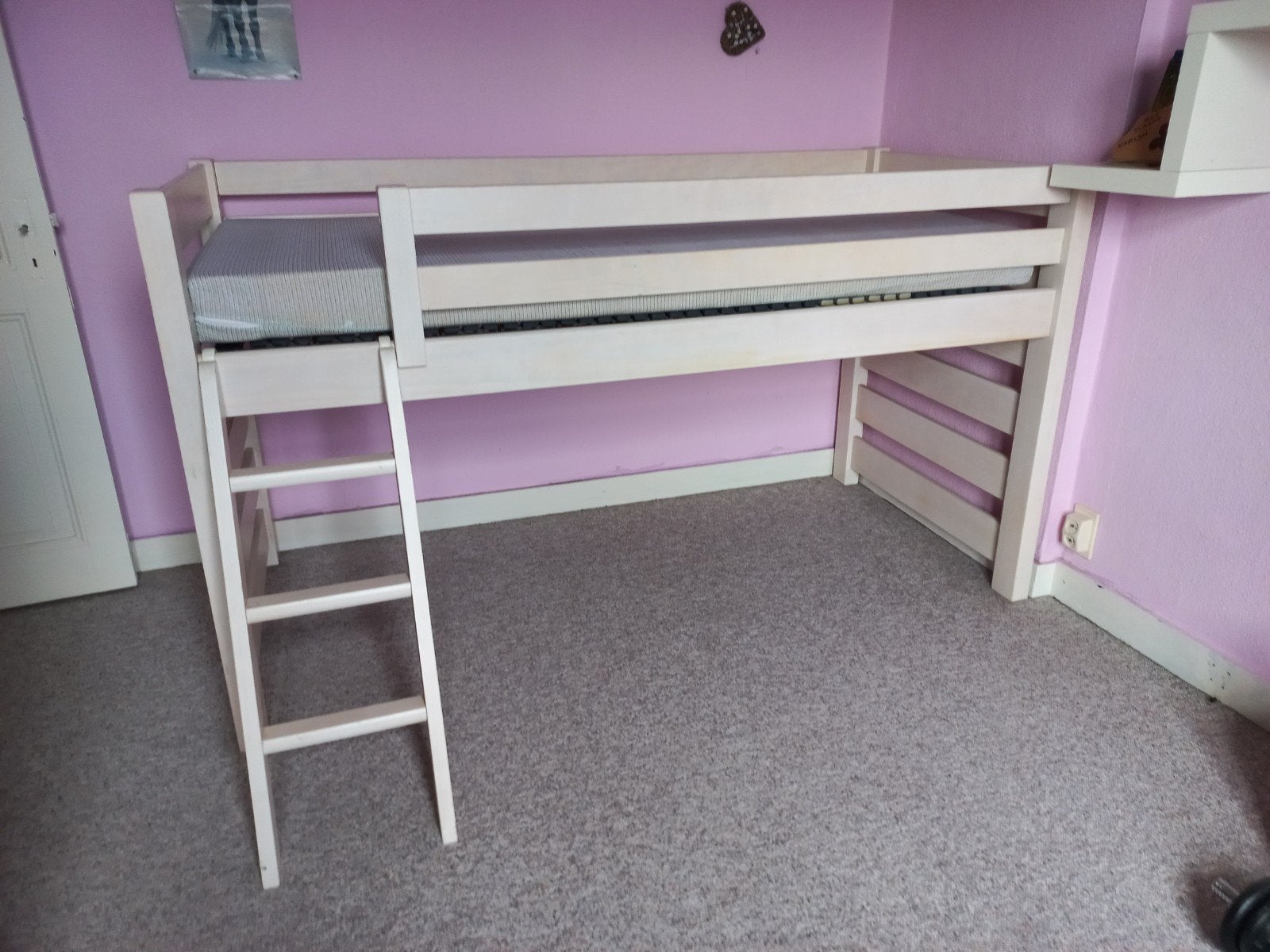 Hoogslaper met kast beterbed, Ophalen, Hoogslaper, Eenpersoons, Zo goed als nieuw