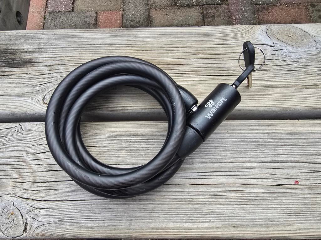 Walfort kettingslot Fietsslot zwart met 2 sleutels, Ophalen, Kabelslot