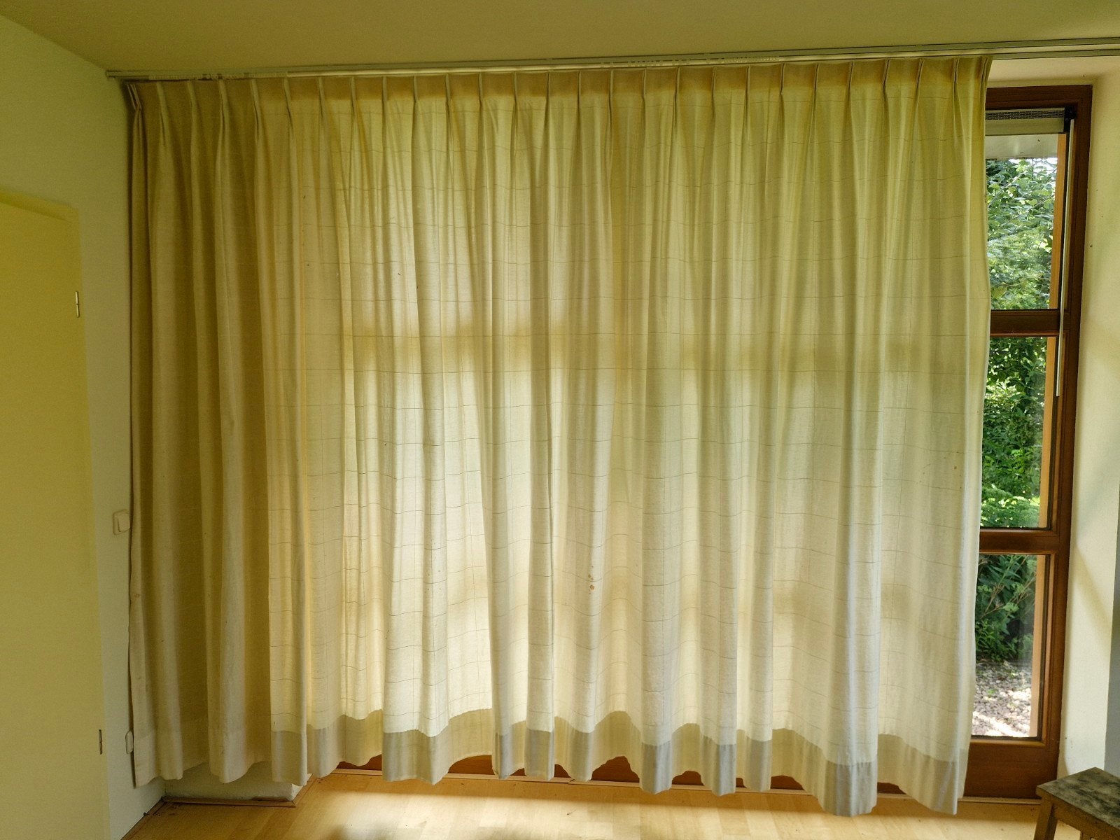 groot gordijn zonwering curtain wit teab 3m breed 2,46 hoog, Ophalen, Gebruikt, Wit