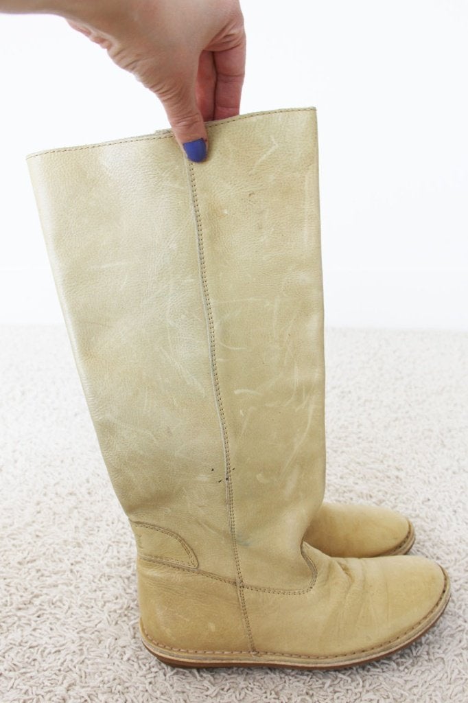 Zeer Mooie Leren Laarzen - 30 (Maat 38) € 125,-, Hoge laarzen, Beige, Ophalen of Verzenden, Zo goed als nieuw