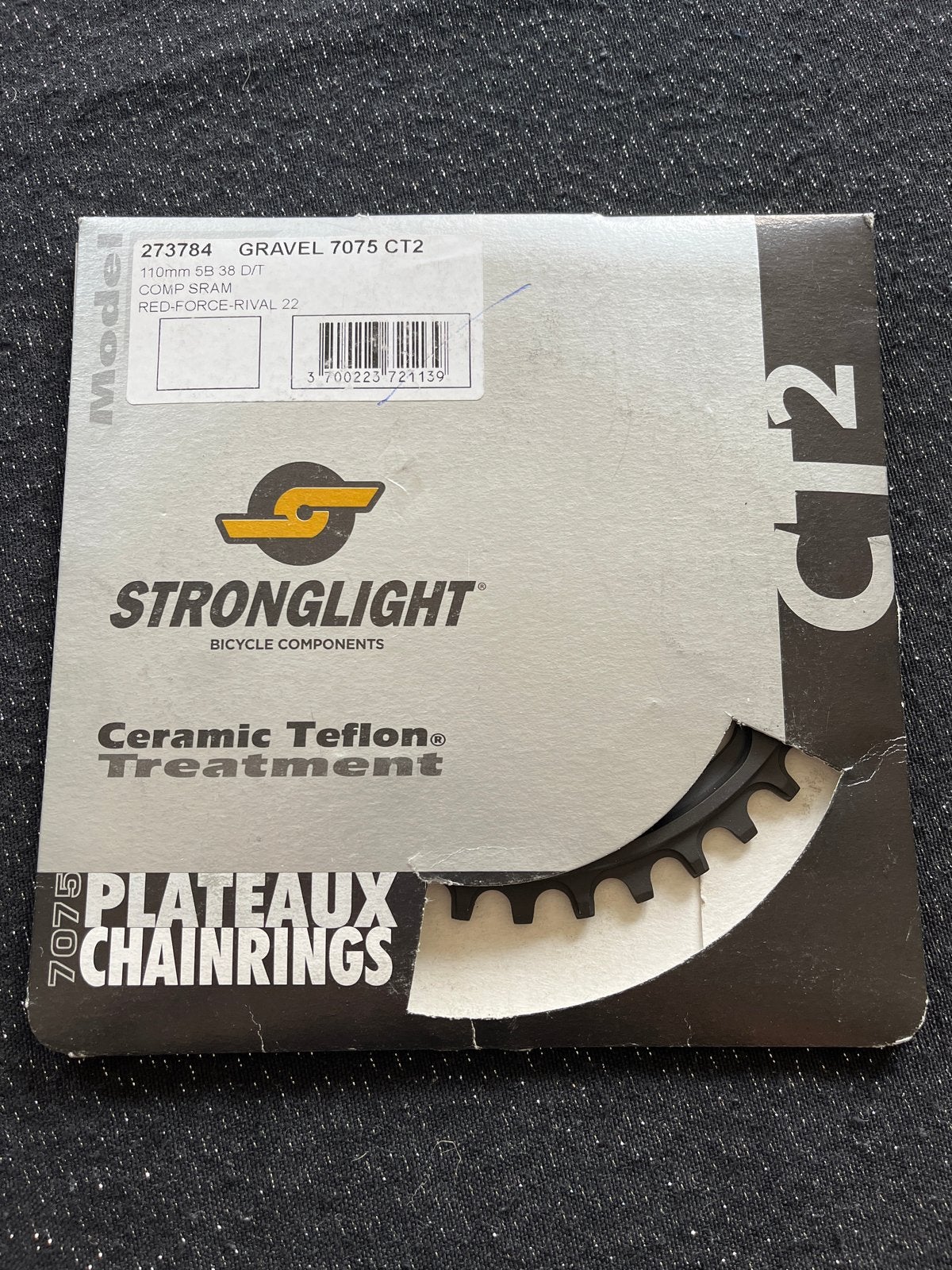 Stronglight Gravel Kettingblad 7075 CT2 110mm 5b 38T SRAM, Fietsen en Brommers, Fietsonderdelen, Nieuw, Ophalen of Verzenden, Gravelbike