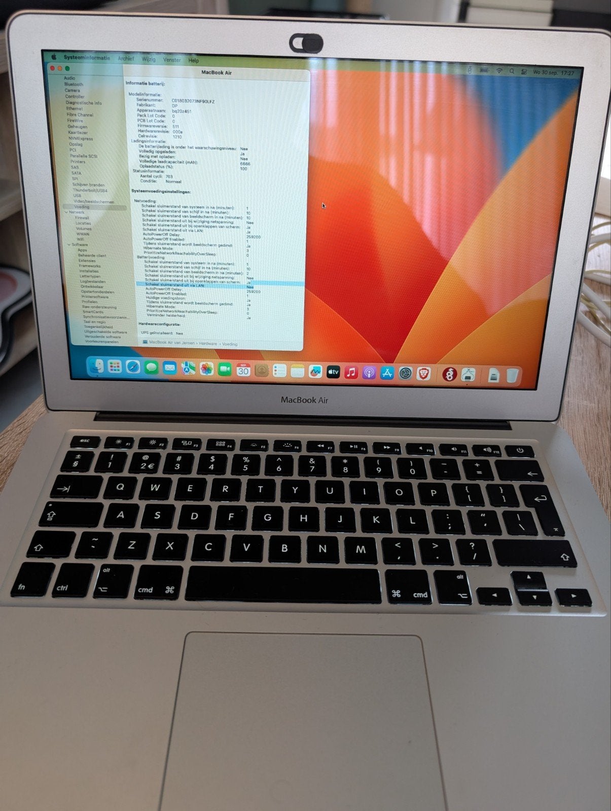 MacBook Air 2017 1,8GHz 8GB RAM 128GB SSD Krasvrij, 8 GB, 13 inch, Minder dan 2 Ghz, Ophalen of Verzenden