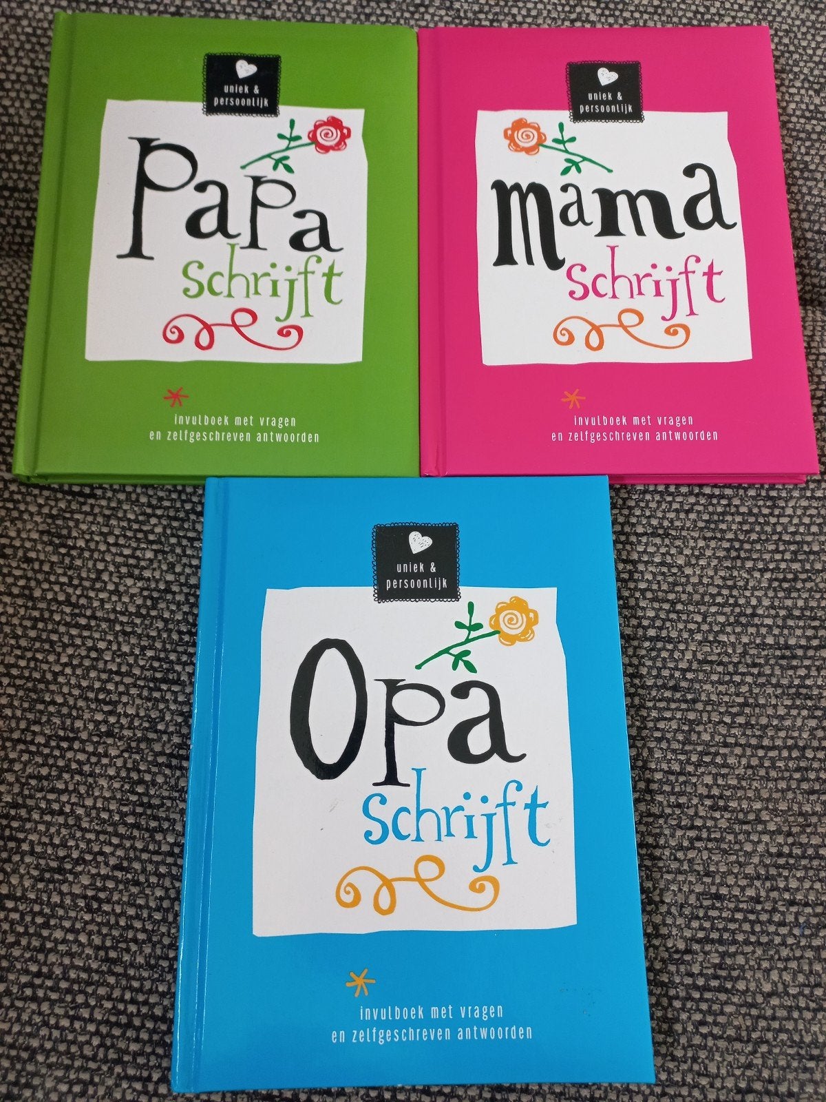 Invulboeken Papa, Mama & Opa Schrijft - Uniek & Persoonlijk, Ophalen of Verzenden, Zo goed als nieuw, Image Books, Nederland
