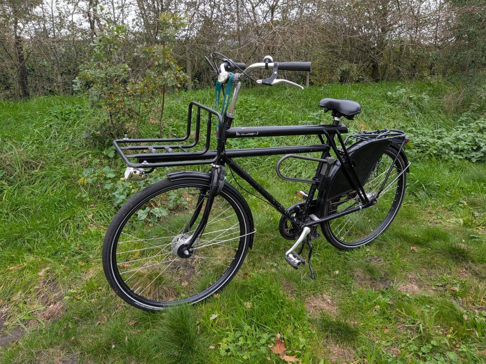 Transportfiets met voordrager en achterdrager, Gebruikt, Velgrem, Versnellingen, 53 tot 57 cm