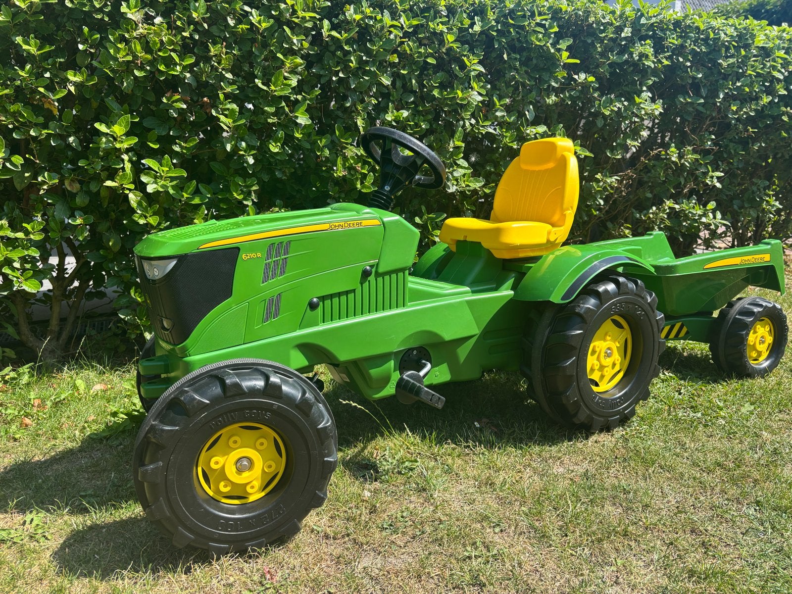 Traptractor John Deere 6210R met kar, Ophalen, Gebruikt