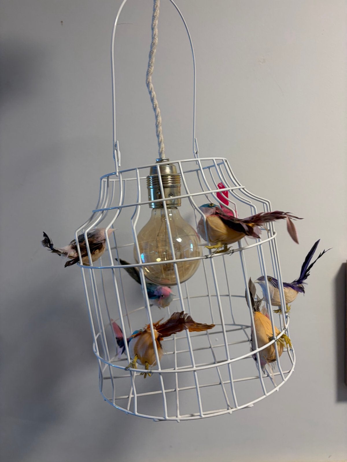 Dutch Delight lamp met vogeltjes, Ophalen, Zo goed als nieuw, Metaal, E27 (groot)