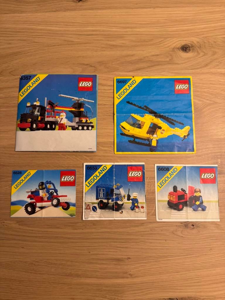 LEGO instructieboekjes 6357/6528/6608/6653/6697, Gebruikt, Lego, Overige typen, Ophalen of Verzenden