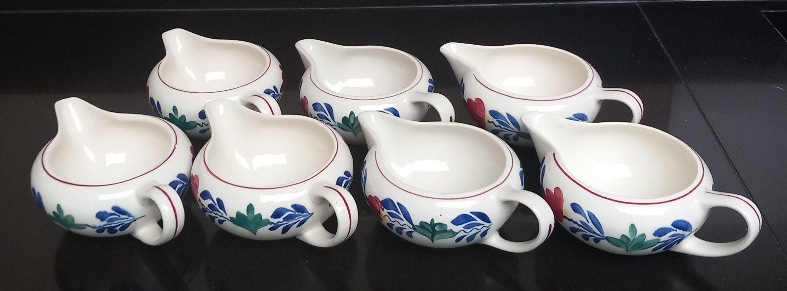 boerenbont melkkannetjes ,Boch,Petrus Regout,Royal sphinx, Ophalen of Verzenden