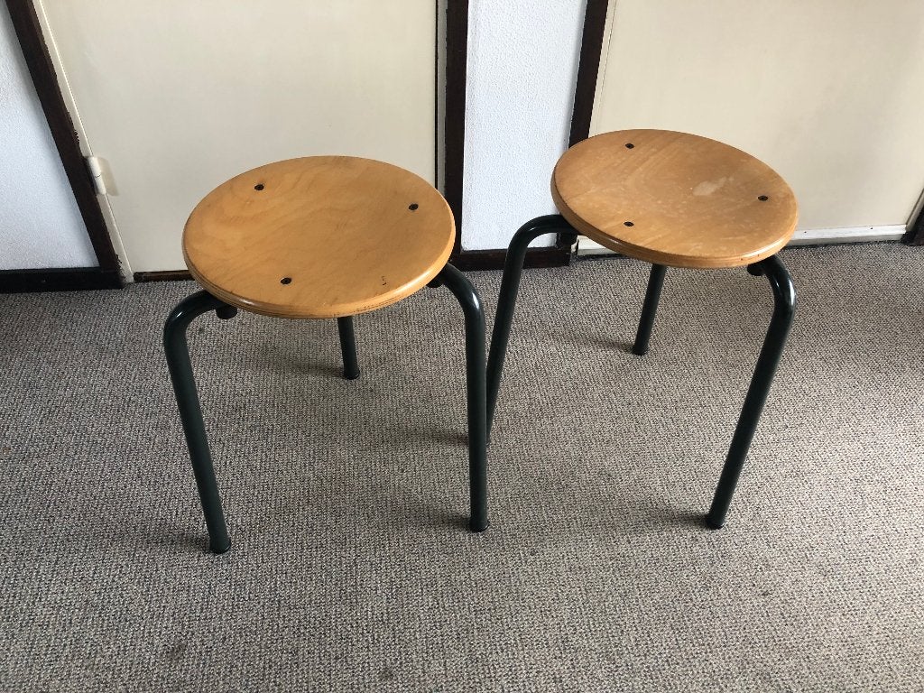 kruk eromes vintage stapelbaar, Huis en Inrichting, 1 kruk, Ophalen of Verzenden, 30 tot 60 cm