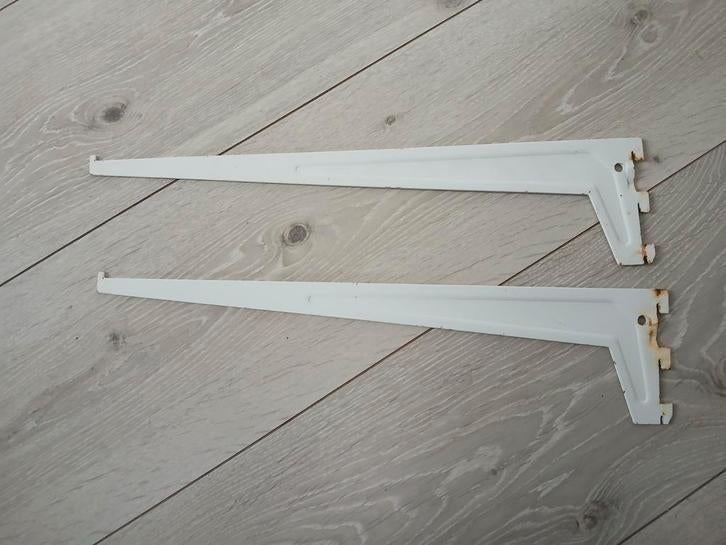 2 x metalen Element system plankendragers 50cm, Ophalen of Verzenden, Gebruikt