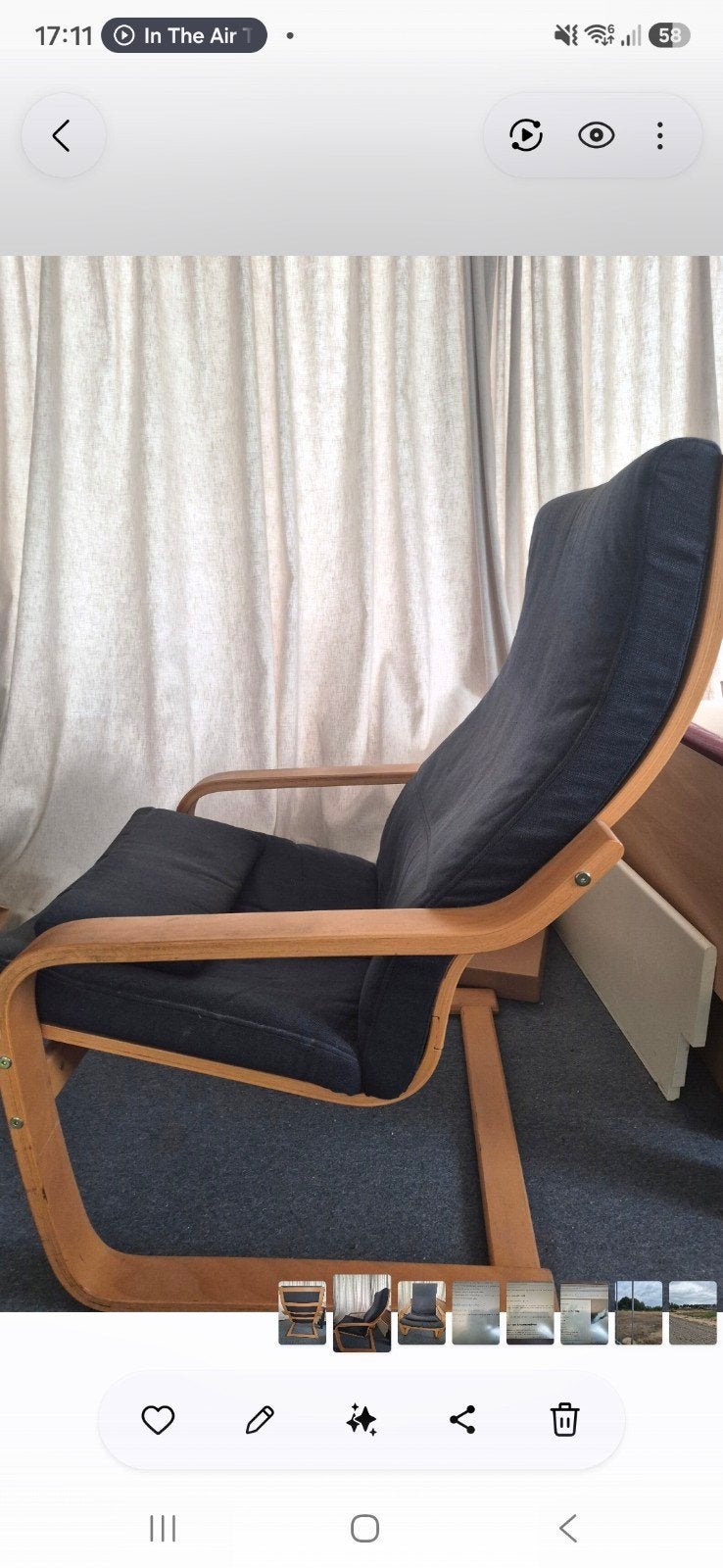 GRATIS af te halen blauwe fauteuil!!, Huis en Inrichting, Fauteuils, Ophalen of Verzenden, Gebruikt, 75 tot 100 cm, 50 tot 75 cm