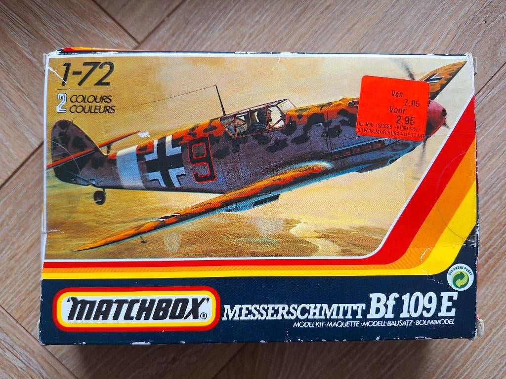 1:72 1/72 Matchbox Messerschmitt Bf109E, Overige merken, 1:72 tot 1:144, Ophalen of Verzenden, Zo goed als nieuw