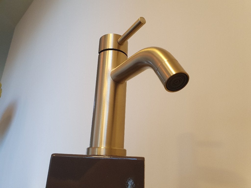 luxe Wastafelkraan GOUD Badkamer Design mengkraan, Doe-het-zelf en Verbouw, Ophalen of Verzenden, Nieuw, Rvs, Kraan