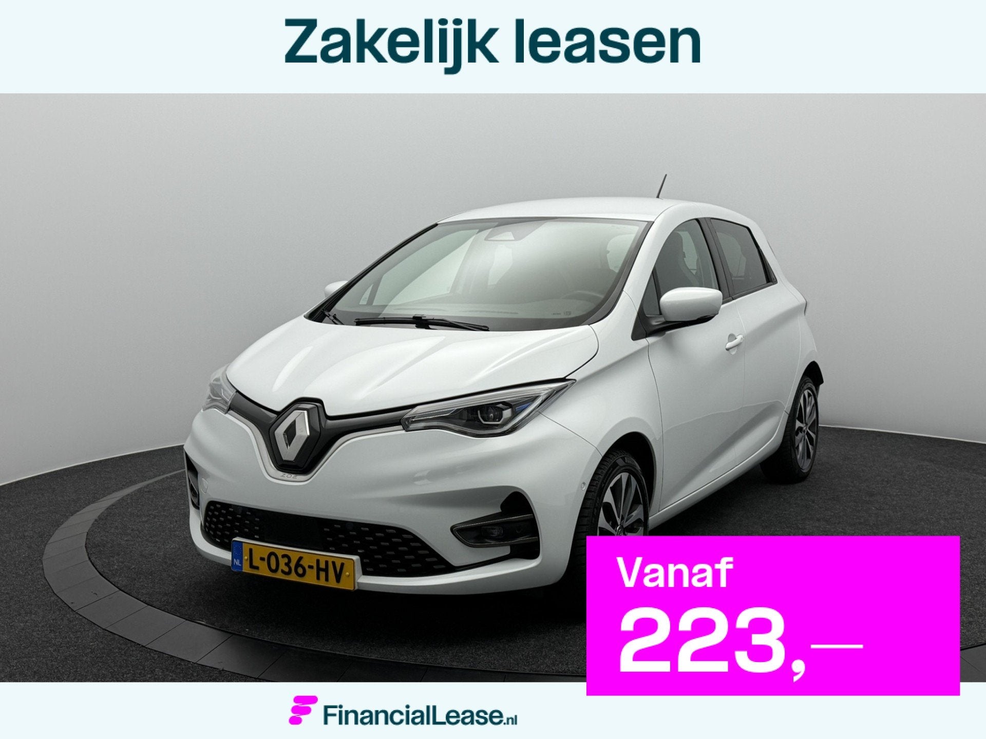 Renault ZOE R135 Intens 52 kWh SOH 90,6% | Koop Accu | Warmt, 136 pk, Gebruikt, Zwart, Leder en Stof
