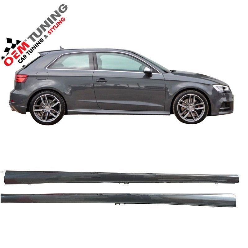 AUDI S3 Sline Sideskirts | Hatchback | X7R Monsoon Grey |OEM
