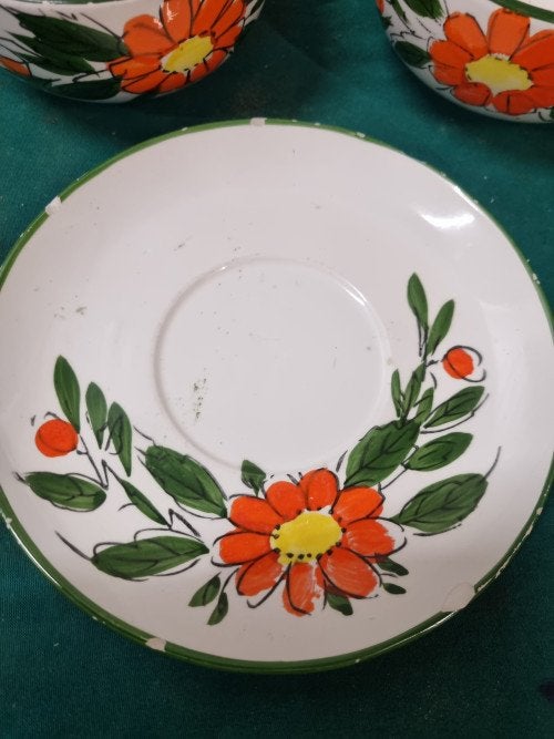 soepkoppen vintage japans oranje bloem, Ophalen of Verzenden, 'T Olde Gre-j, Info@toldegrej.nl, Endepoelstraat 20f Didam