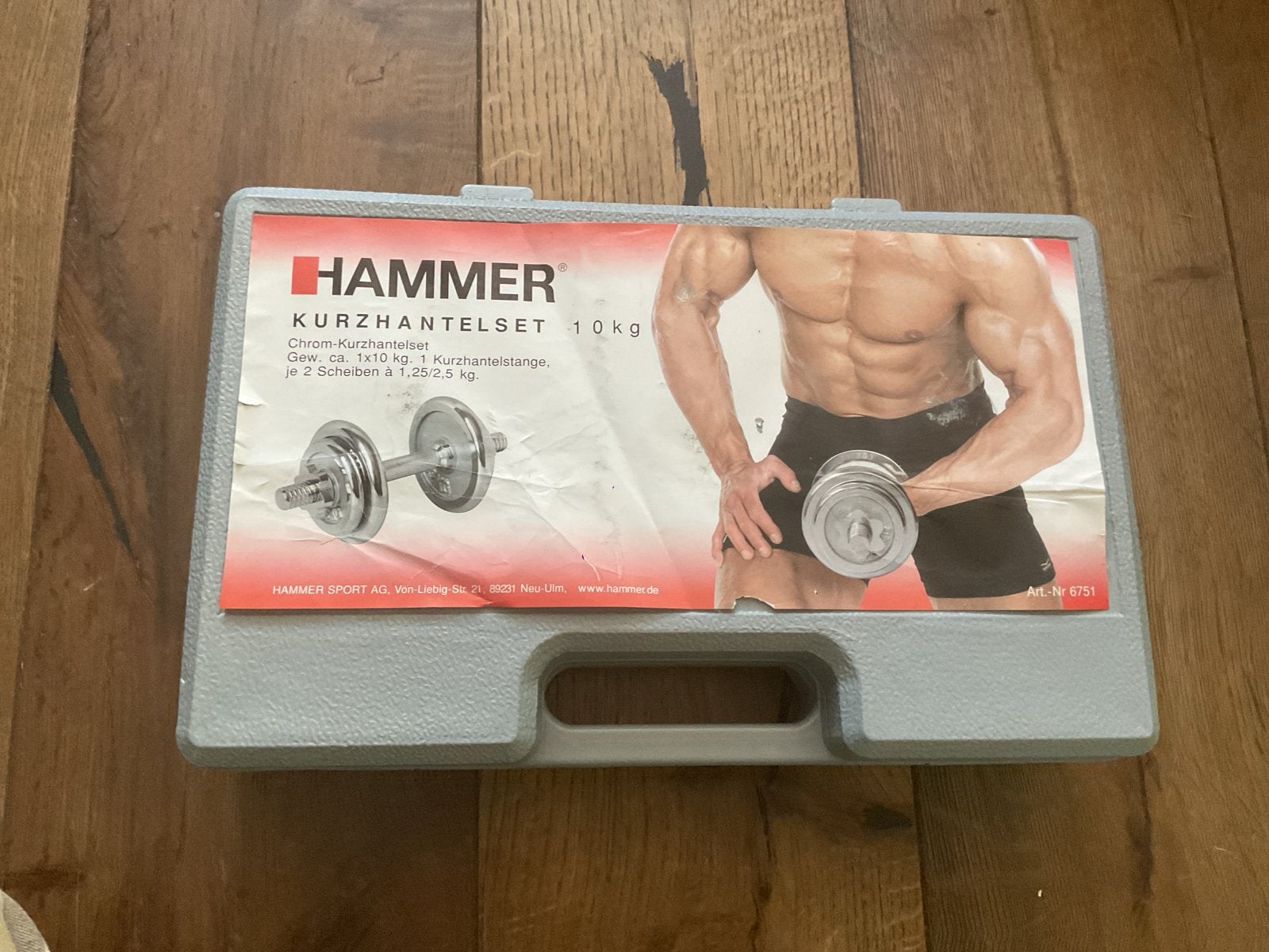 Hammer Halterset 10 kg - Zo goed als nieuw, Sport en Fitness, Fitnessmaterialen, Ophalen of Verzenden, Zo goed als nieuw, Armen