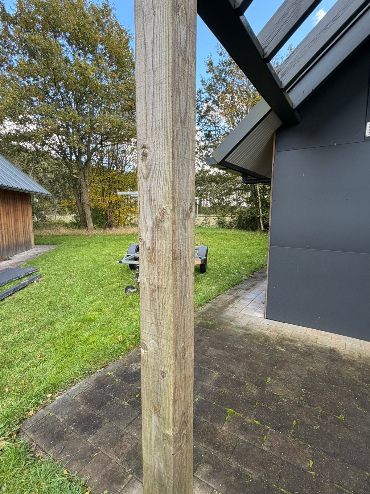 Massive eikenhouten balken, Doe-het-zelf en Verbouw, Ophalen, Gebruikt, Eiken, Balk