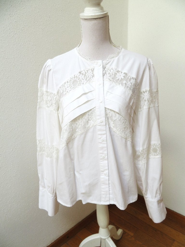 X38 BISOU’S PROJECT aparte nieuwe blouse wit L = 38/40, Maat 38/40 (M), Wit, Nieuw, Ophalen of Verzenden