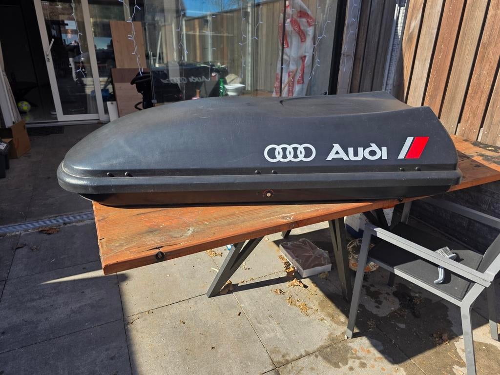 Audi dakkoffer 400 liter - Ruime bagageoplossing, Auto diversen, Dakkoffers, Ophalen, Gebruikt