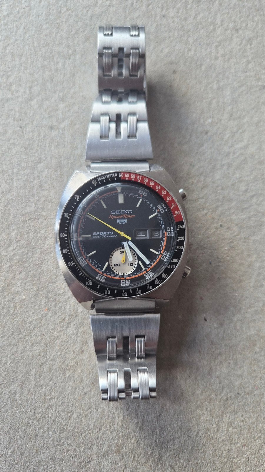 Vintage Seiko Sports Speed-Timer 6139-6031, Sieraden, Tassen en Uiterlijk, Horloges | Heren, Ophalen of Verzenden, Gebruikt, Staal