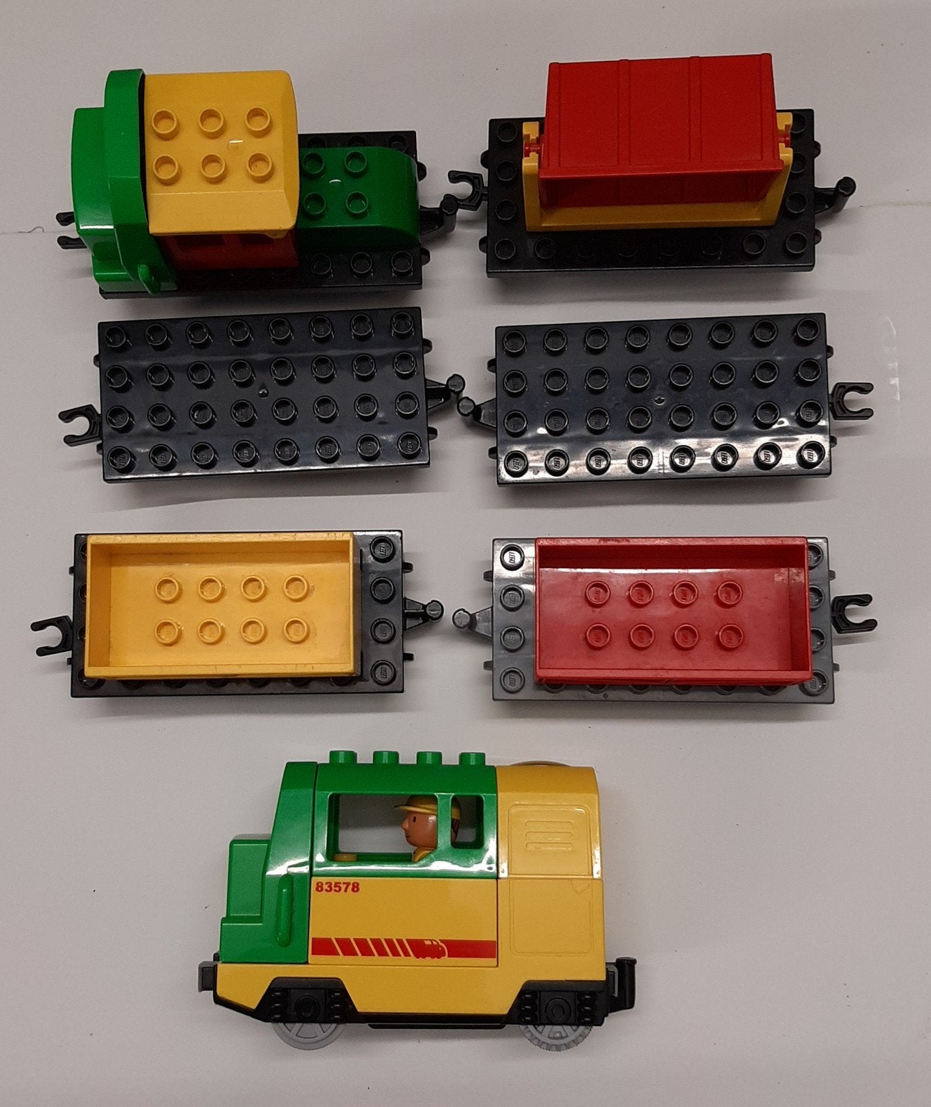 lego goederentrein met rails etc, Ophalen of Verzenden, Gebruikt