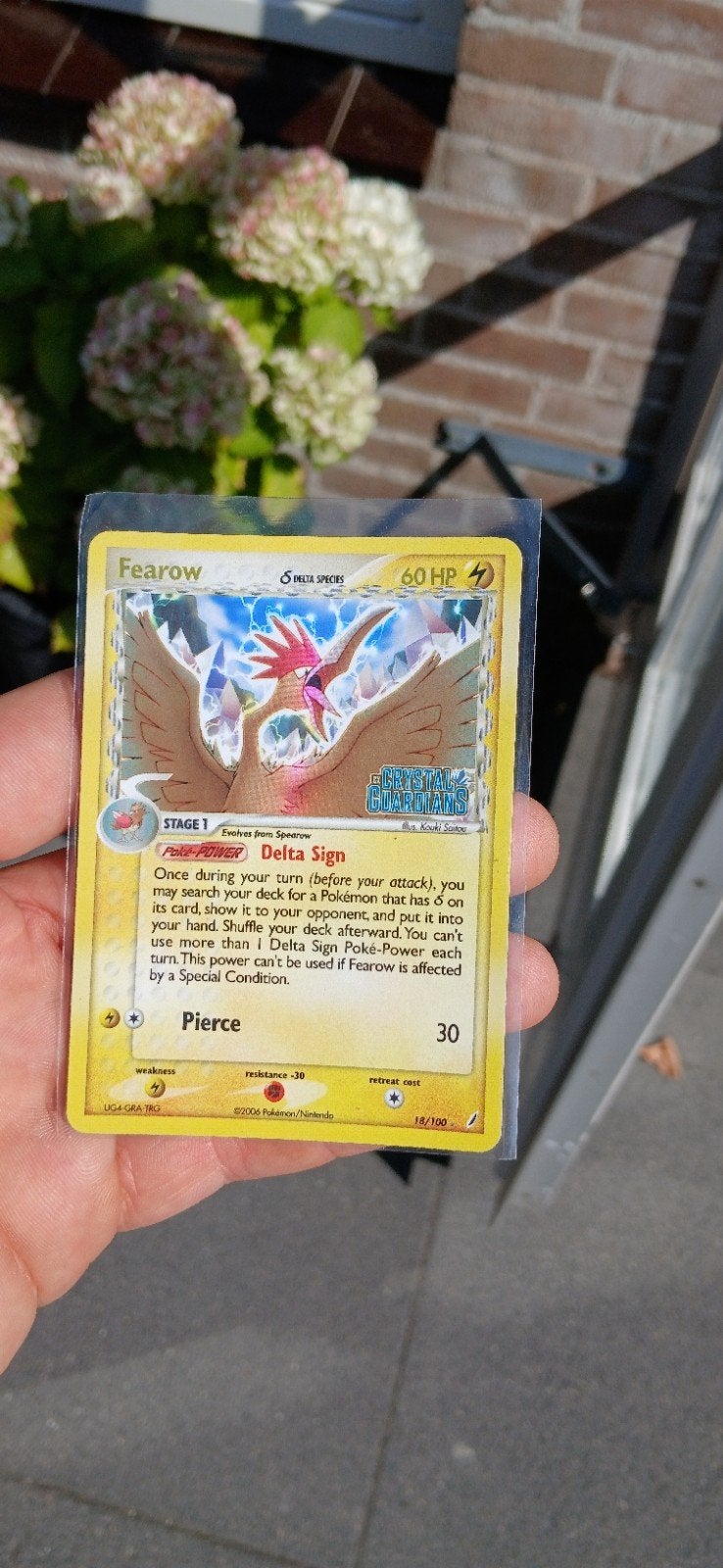 Fearow ex Crystal Guardians Delta Species Pokémon Kaart, Ophalen of Verzenden, Zo goed als nieuw, Losse kaart