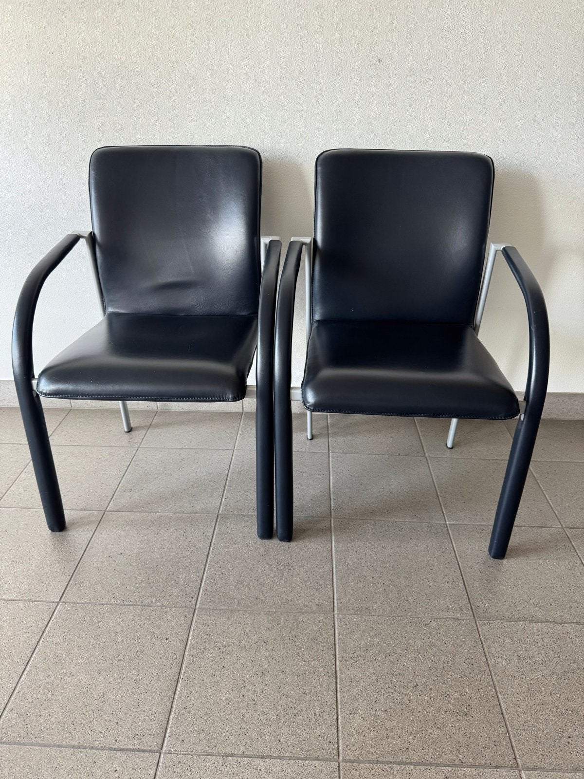 Leolux Cimaronne design eetkamerstoelen zwart leer, Huis en Inrichting, Stoelen, Ophalen, Zwart, Leer, Zo goed als nieuw