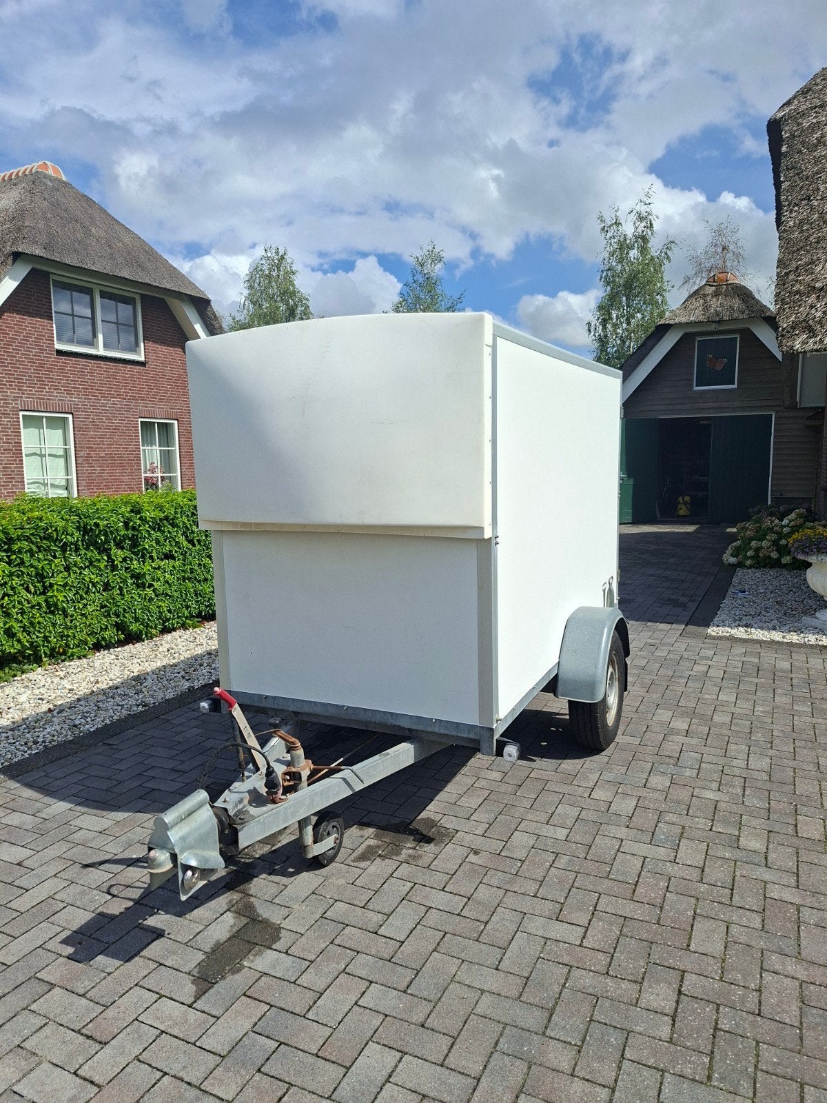 Te koop : Anssems geremde dichte aanhanger., Ophalen, Zo goed als nieuw