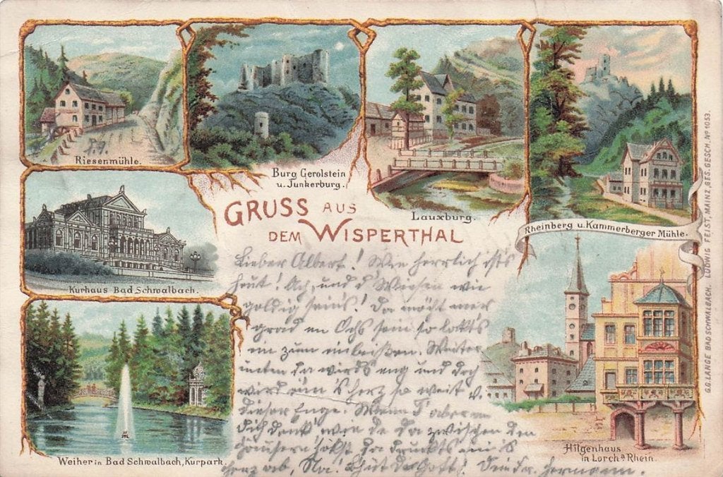 702-145-013 Gruss Aus Dem Wisperthal, Verzenden, Voor 1920, Duitsland