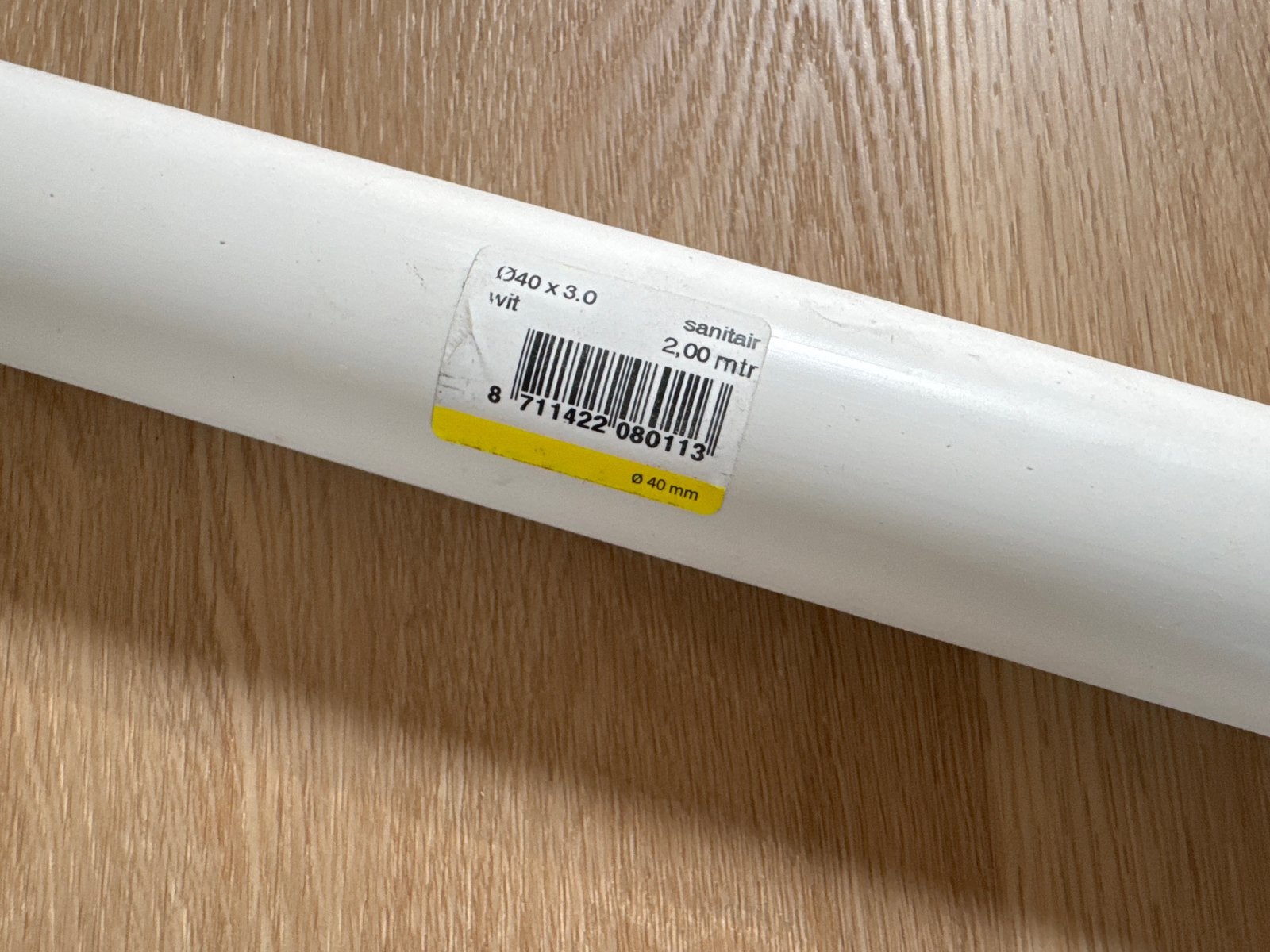 MARTENS PVC Buis Ø 40 mm, lengte 200 cm, Doe-het-zelf en Verbouw, Buizen en Afvoer, Ophalen, Pvc, 2 tot 4 meter, Nieuw