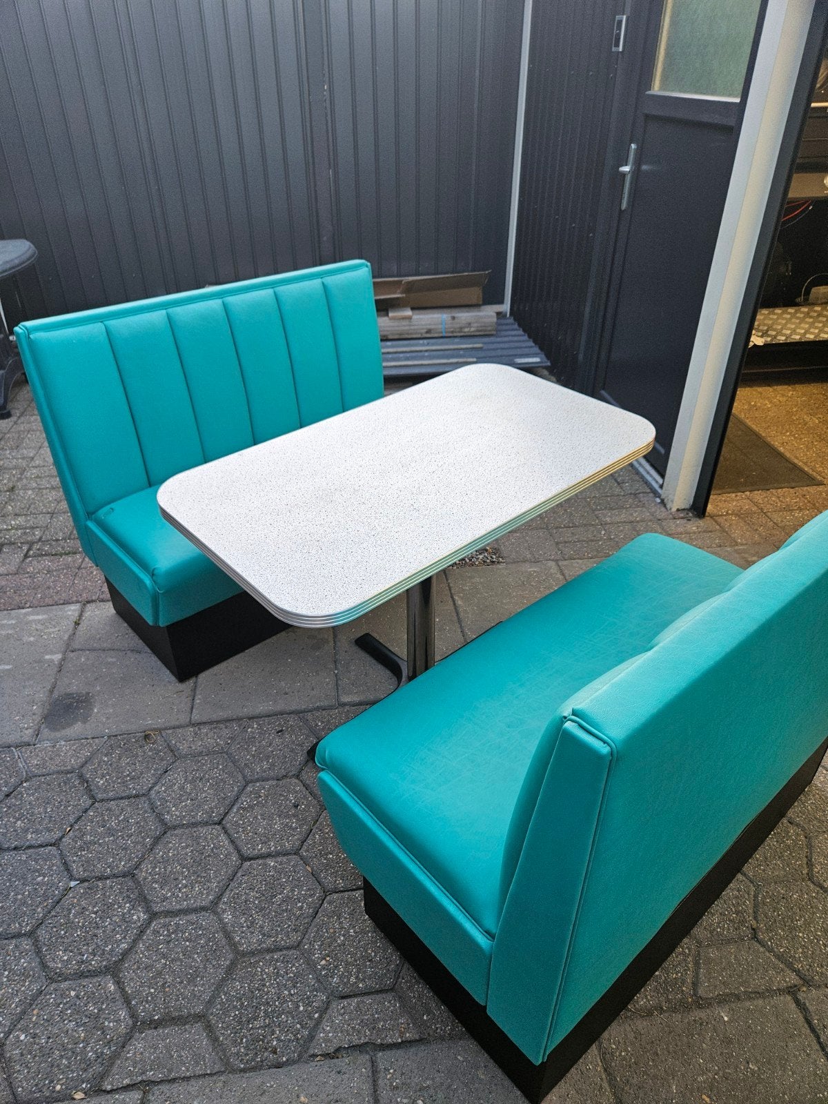 Leuk bij de jukebox: Mooie Amerikaanse Retro Diner set, Verzamelen, Automaten | Jukeboxen, Ophalen, Gebruikt, 1970 tot heden, Overige merken