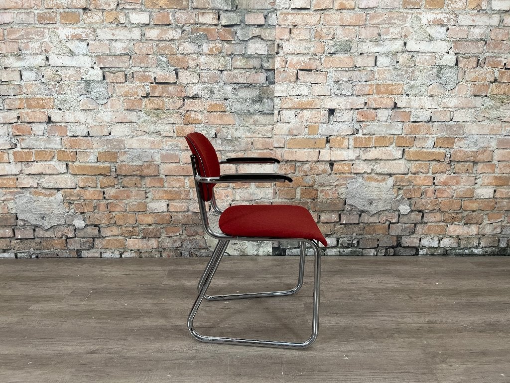 Ahrend Buisframe Sledestoel rood bij TheReSales, Ophalen, Drie, Design, Stof