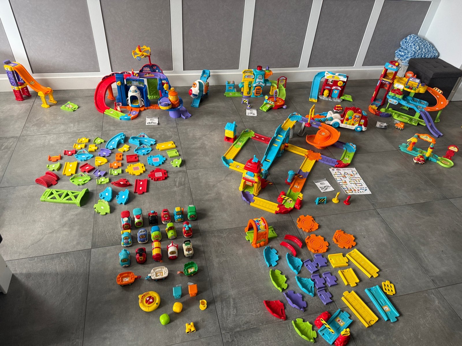 Mega VTech Toet Toet Auto's Collectie met Veel Stations, Ophalen, Gebruikt