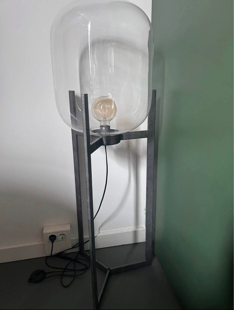 Staande lamp, Huis en Inrichting, Ophalen, Gebruikt, Glas, 150 tot 200 cm