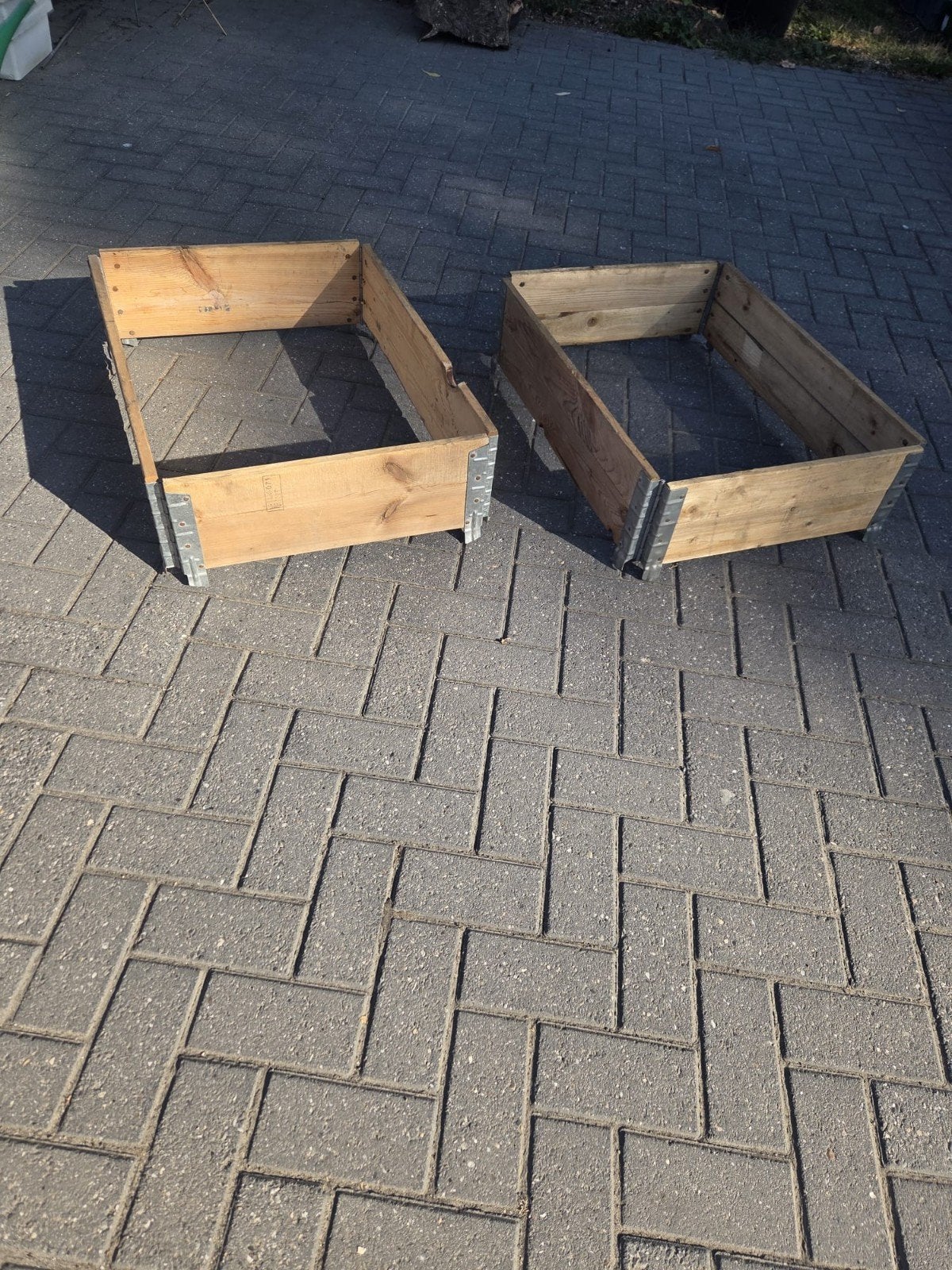 2x Pallet randen 80x60 cm - Houten opzetranden, Gebruikt, 40 tot 60 cm, Overige typen, Minder dan 35 cm