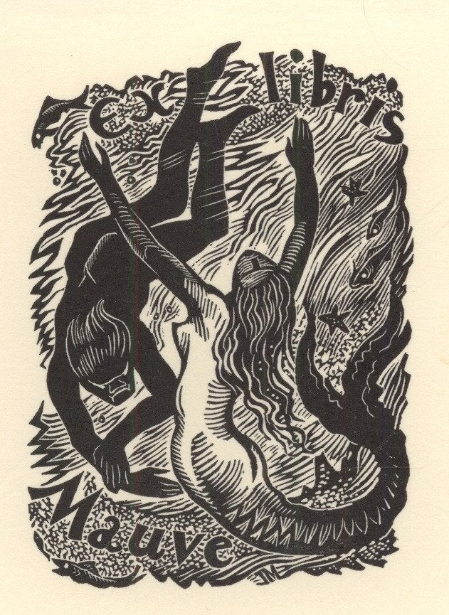 0360 Ex Libris Nederland : Thijs Mauve, 1954, Verzenden, Ex libris
