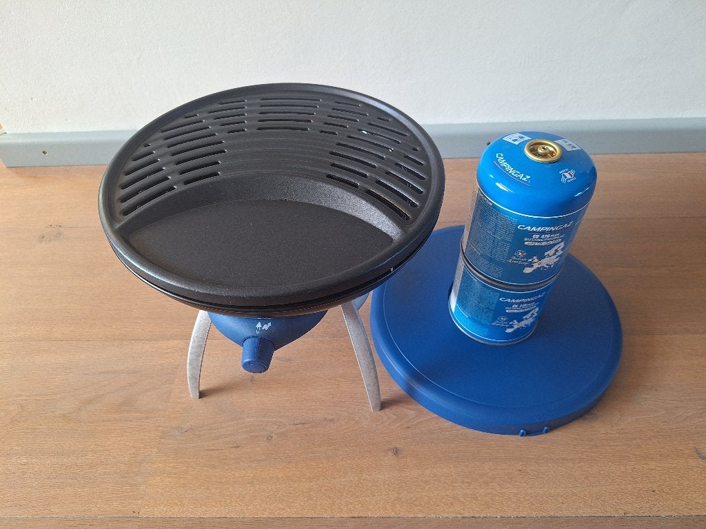 CAMPINGAZ Kooktoestel bbq Party Grill 1 pit + 2 Gaspatronen, Caravans en Kamperen, Ophalen, Zo goed als nieuw