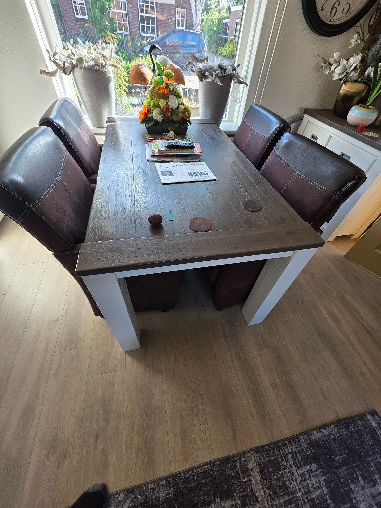 Eetkamer Tafel, Ophalen, 50 tot 100 cm, Zo goed als nieuw, Vijf personen of meer