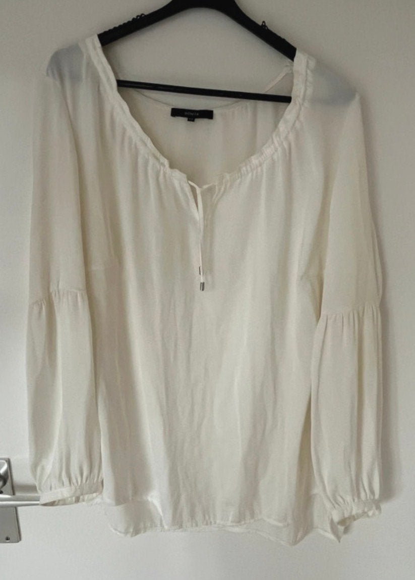 Bonita Crèmekleurige Blouse Maat 46, Verzenden, Zo goed als nieuw, Maat 46/48 (XL) of groter, Beige