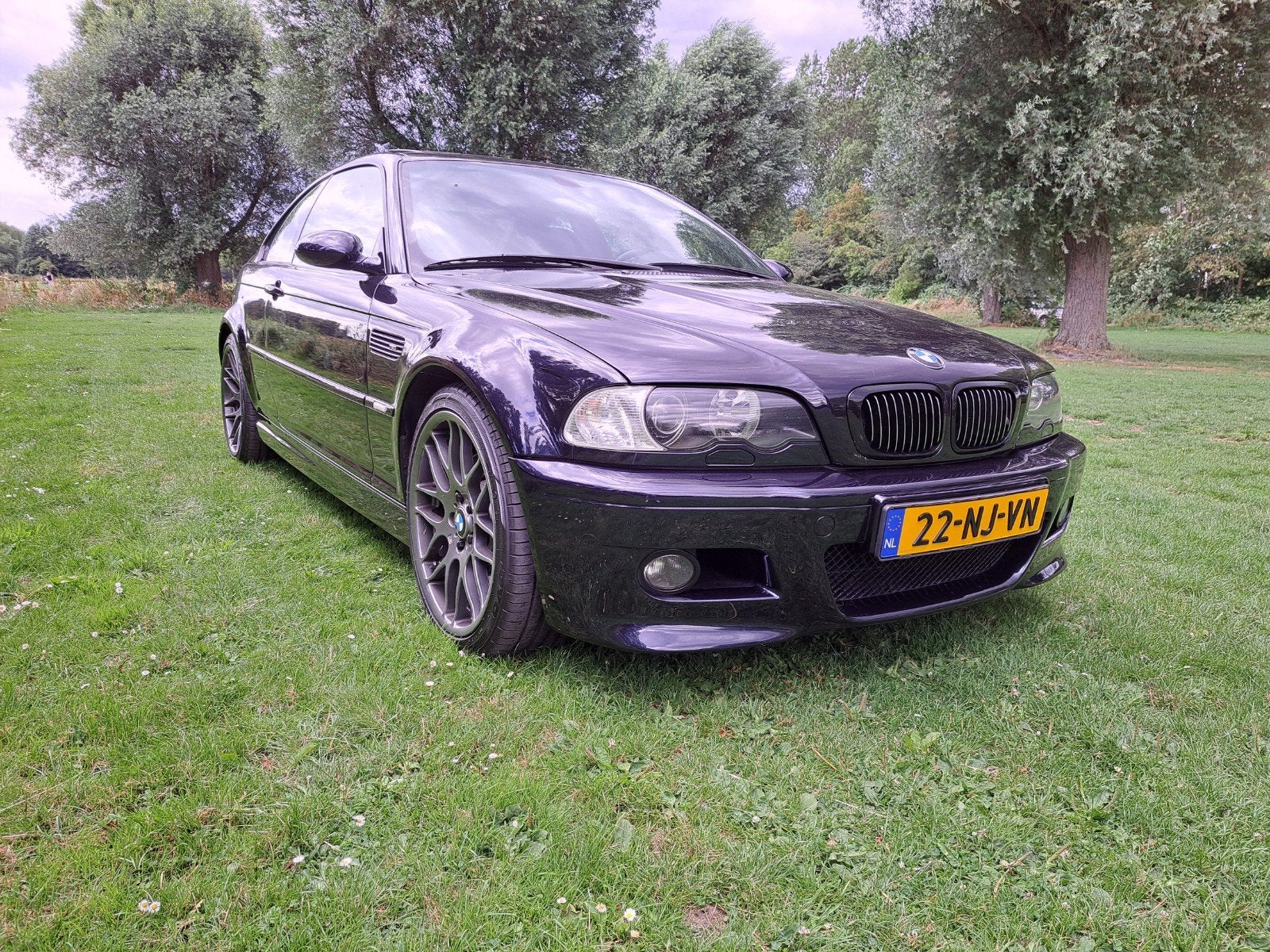 BMW M3 E46 2003 Handbak schuifdak CLS wielen facelift, Achterwielaandrijving, Zwart, Blauw, Leder